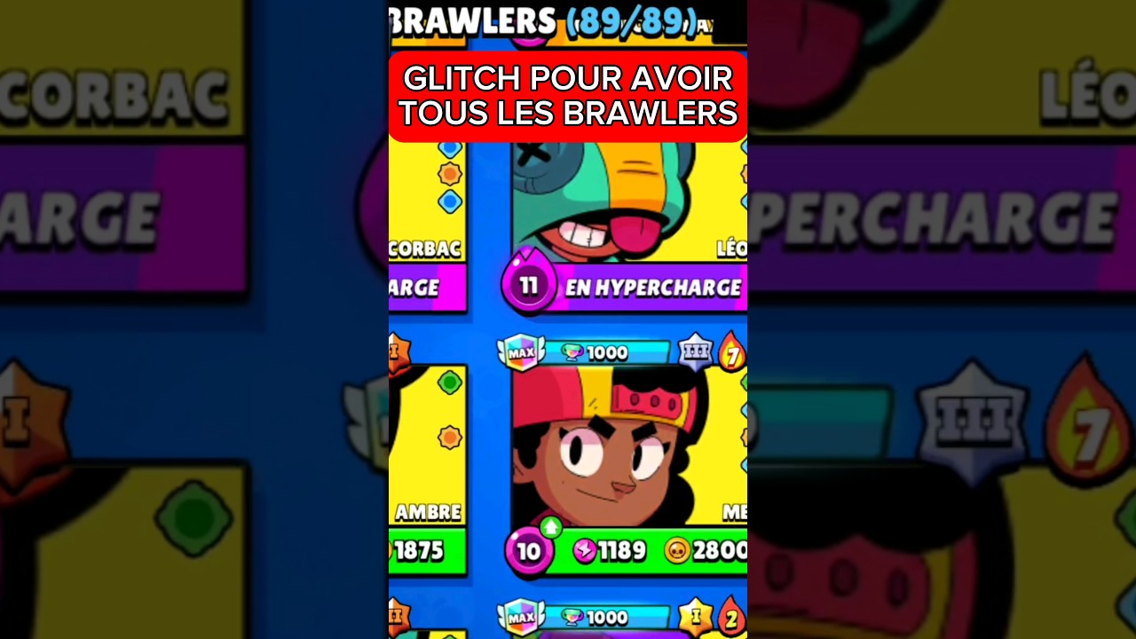 😨 GLITCH Pour D&Eacute;BLOQUER TOUS LES BRAWLERS En 30 SECONDES Sur Brawl Stars