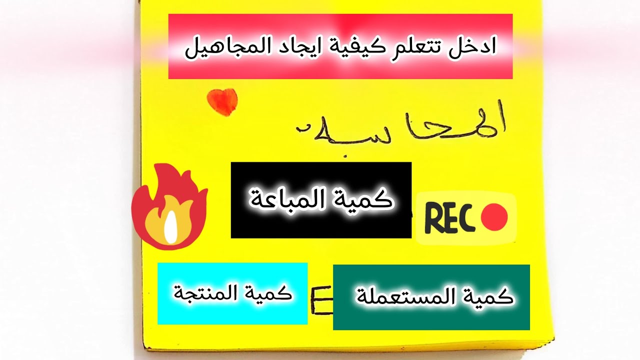 ✅سلسلة المحاسبة التحليلية 🔥 ايجاد المجاهيل مثل 👈الكمية المستعملة و👈 الكمية المباعة و الكمية المنتجة