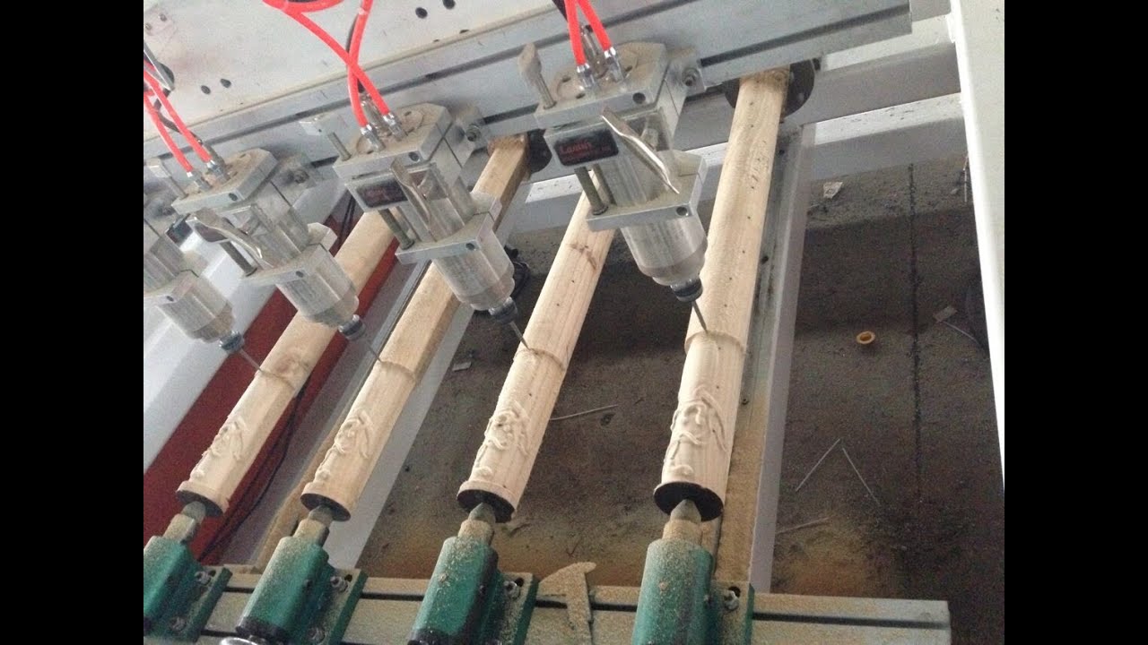 FLDM1325 4 spindles with 4 rotary system cnc router