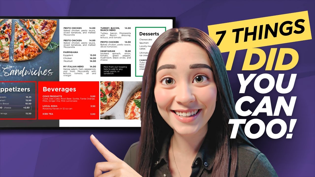 I Made a Restaurant Pizza Menu Board in Canva… Here’s How You Can Too