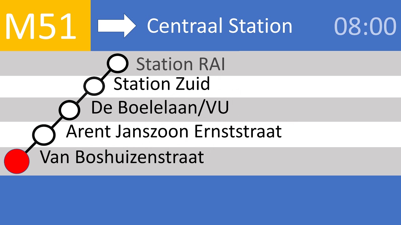 Omroepen Metro 51 Westwijk - Centraal Station [4K+60FPS]