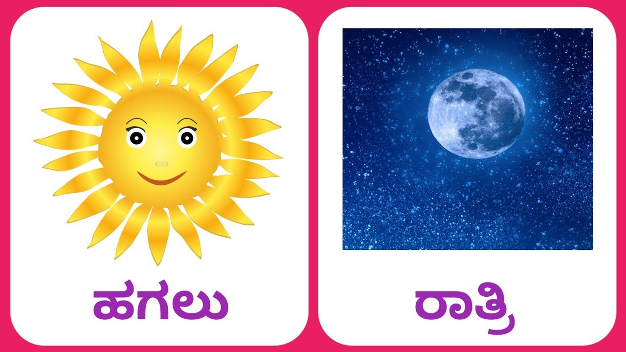ಕನ್ನಡ ವಿರುದ್ಧಾರ್ಥಕ ಪದಗಳು ಚಿತ್ರಗಳೊಂದಿಗೆ, Kannada Opposite Words with Pictures, Kannada Opposites