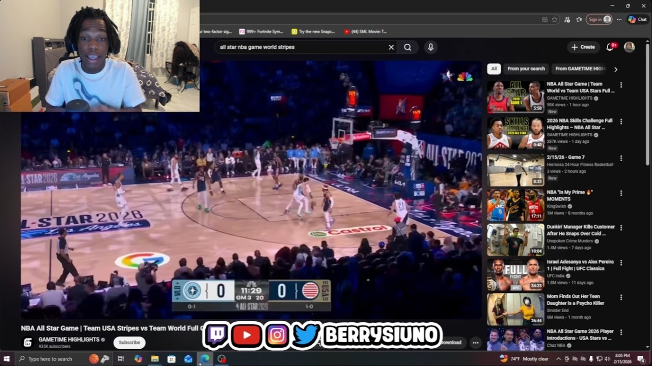 Berrysiuno Reacts to NBA All Star Games Highlights