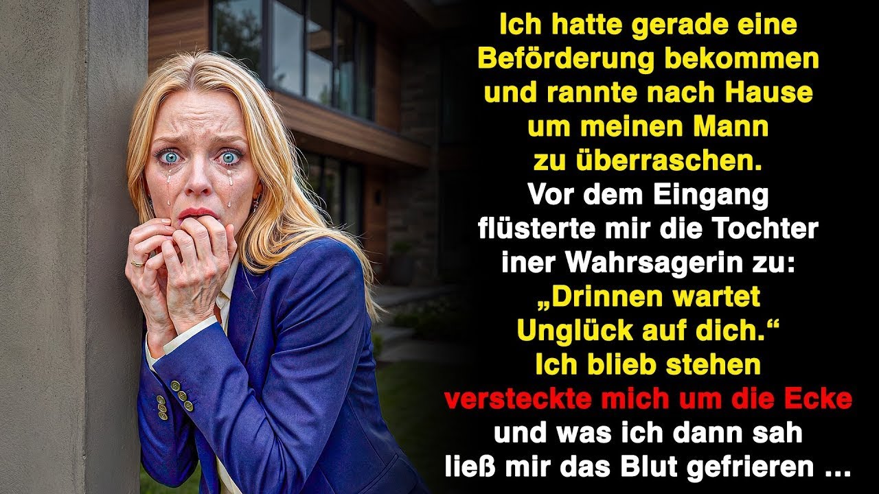 Ich wollte die gute Nachricht verkünden. Da flüsterte sie: „Geh nicht rein, dich erwartet Unglück.“