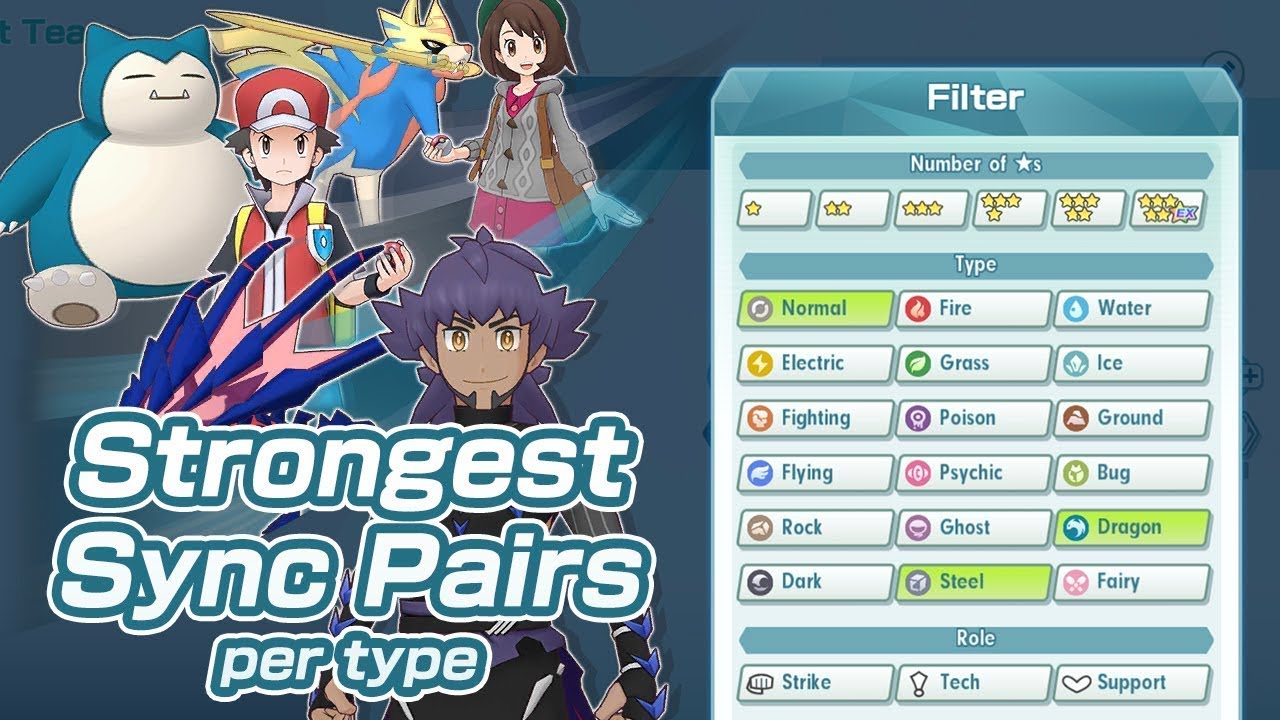 [Pokemon Masters EX] STRONGEST SYNC PAIRS PER TYPE | Part 1