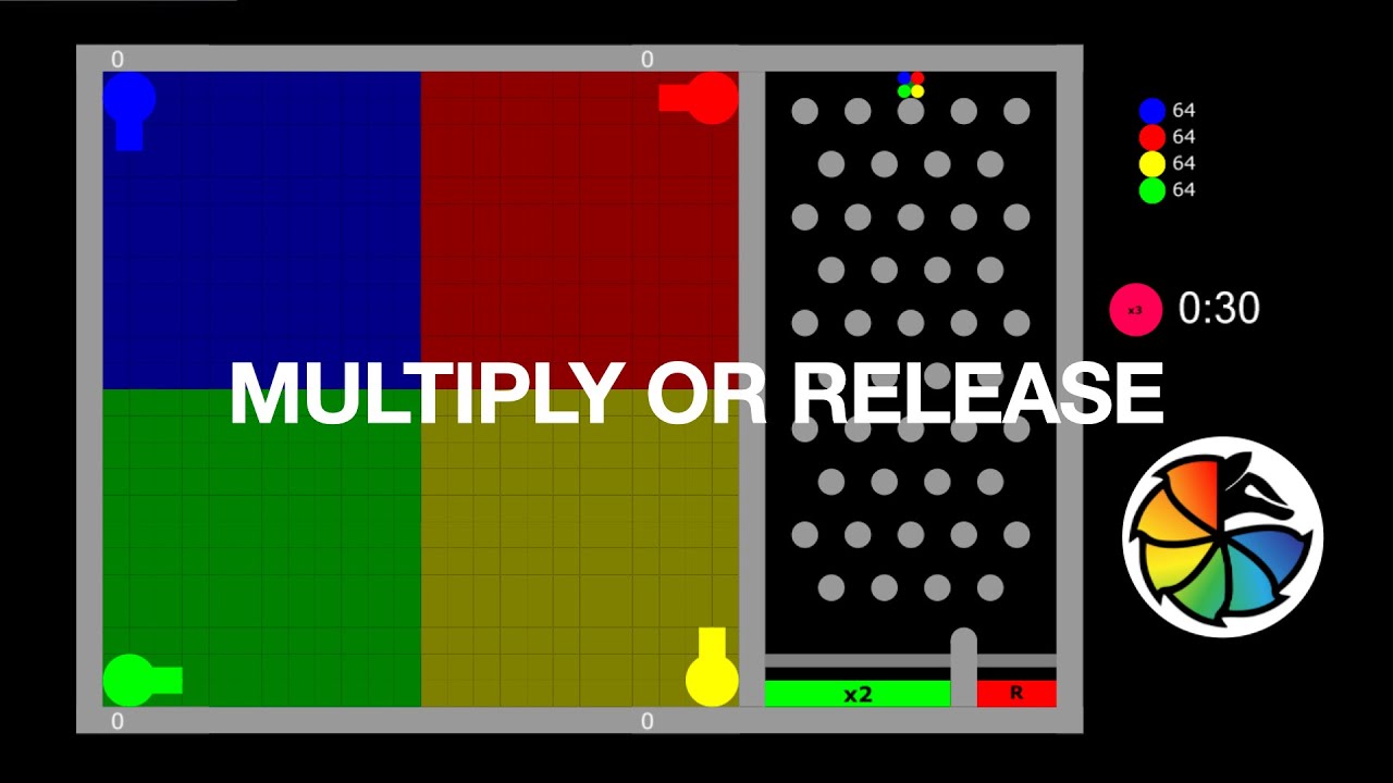 Multiply or Release #1 - Marble race in Algodoo