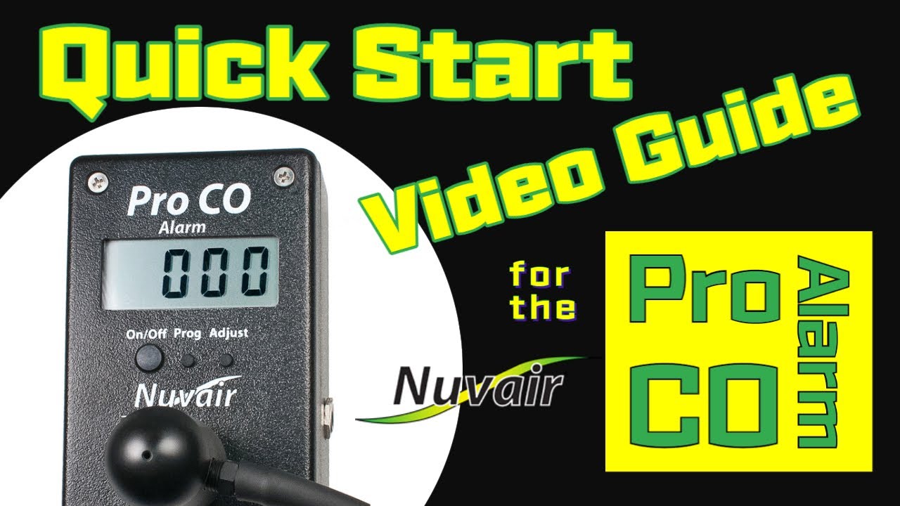 Nuvair Pro CO Alarm Quick Start Video