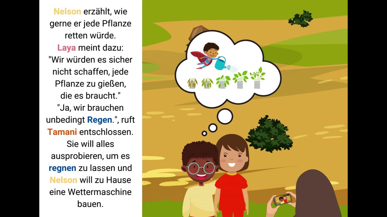 Geschichte für Kinder: Tamani wünscht sich Regen