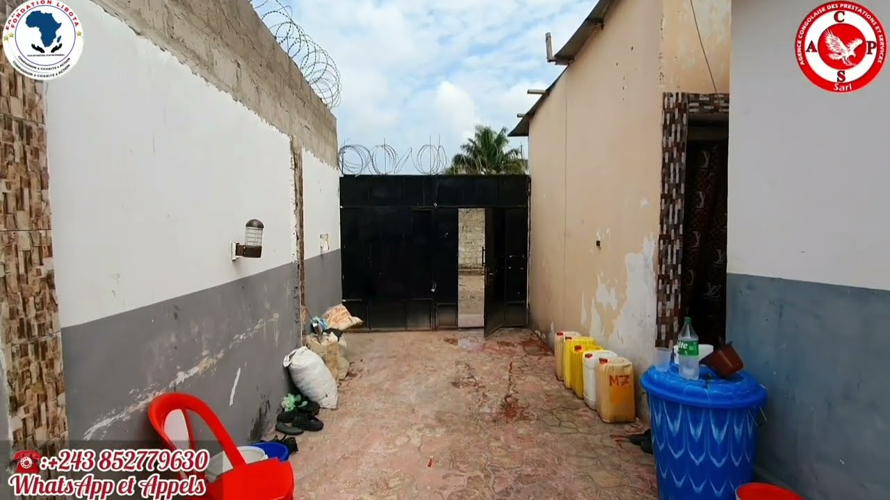👉RDC/KINSHASA/PRIX=50 000$/PARCELLE MISE EN VENTE AVEC 3 PORTES DES LOCATAIRES ET UN BON REVENU 