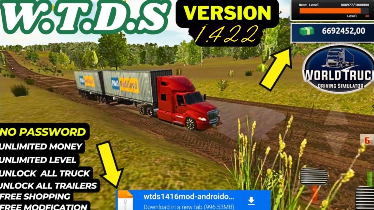 World Truck Driving Simulator Mod Apk 1.422 Unlimited Money & XP Unlock All Truck