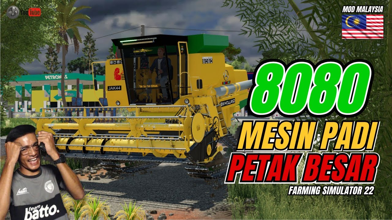 MESIN PADI ENGINE TURBO 8080 ❗❗ KERAT PETAK BESAR & SIMULASI  MESIN PADI KEMALANGAN ❗❗ [MOD MALAYSIA