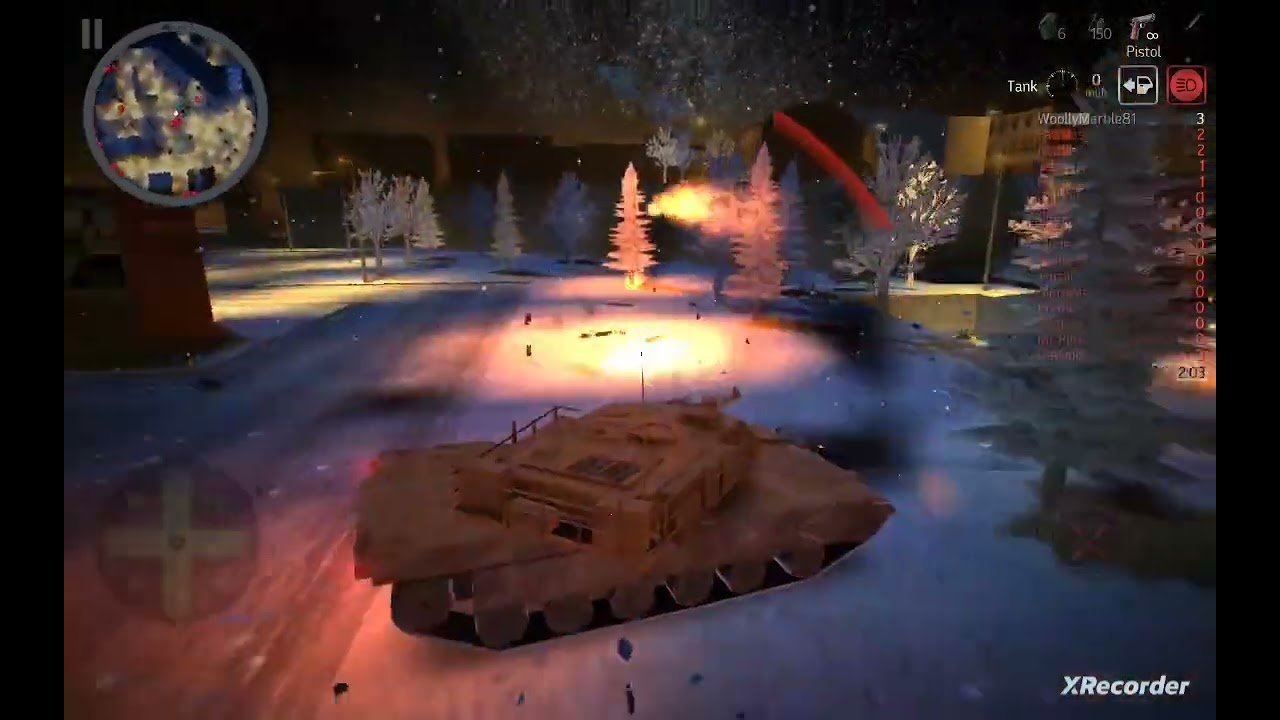 Tank Battle in the City Center