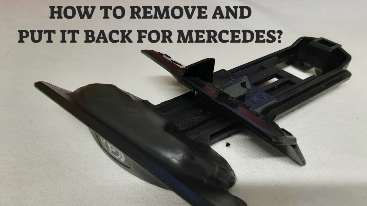 MERCEDES 211 HOW TO REMOVE THE HANDBRAKE HANDLE AND PUT IT BACK VERY FAST AND EASY WITHOUT TOOLS