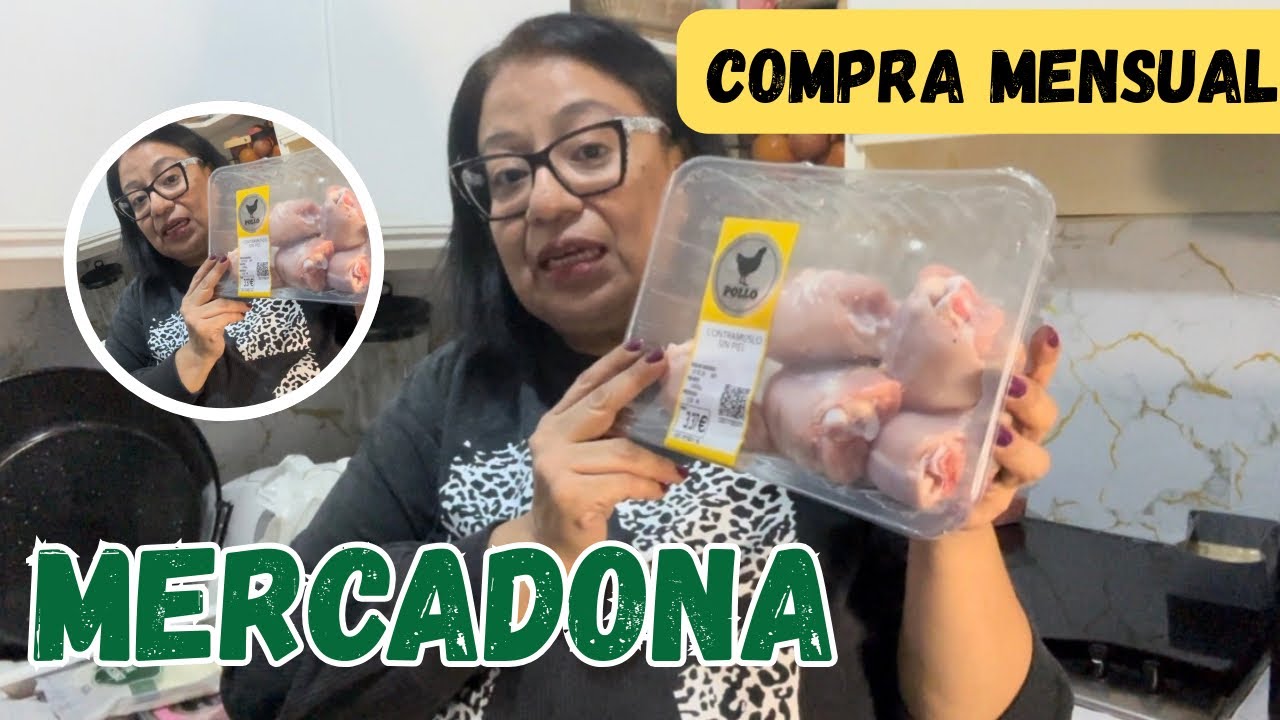 🛒 Compra del mes en Mercadona | lo que comemos en casa (4 personas)  + ideas de comida,
