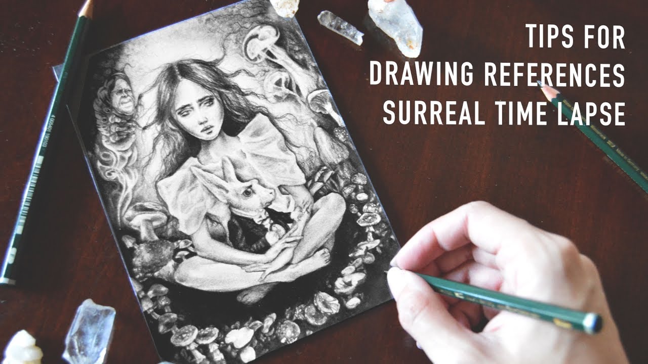 Tips for Drawing References for Paintings | Surreal Drawing Time Lapse