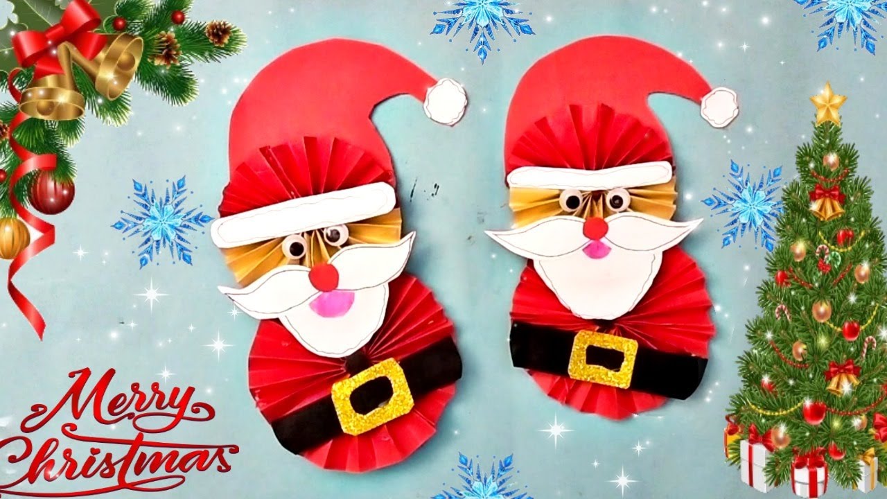 How To Make Santa / Origami santa claus / Christmas craft for kids / christmas paper decoration /