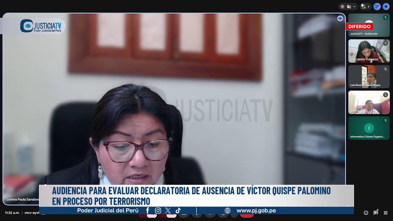 🔵#EnDiferido | AUDIENCIA PARA EVALUAR DECLARATORIA DE AUSENCIA DE VÍCTOR QUISPE PALOMINO