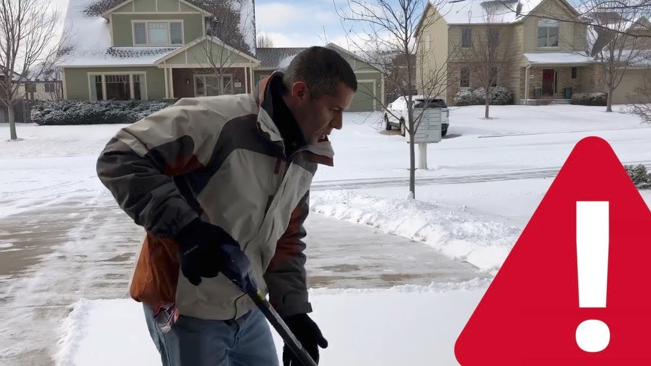 Shoveling Snow Safely with Lower Back Pain? How to avoid slipping/falling over.
