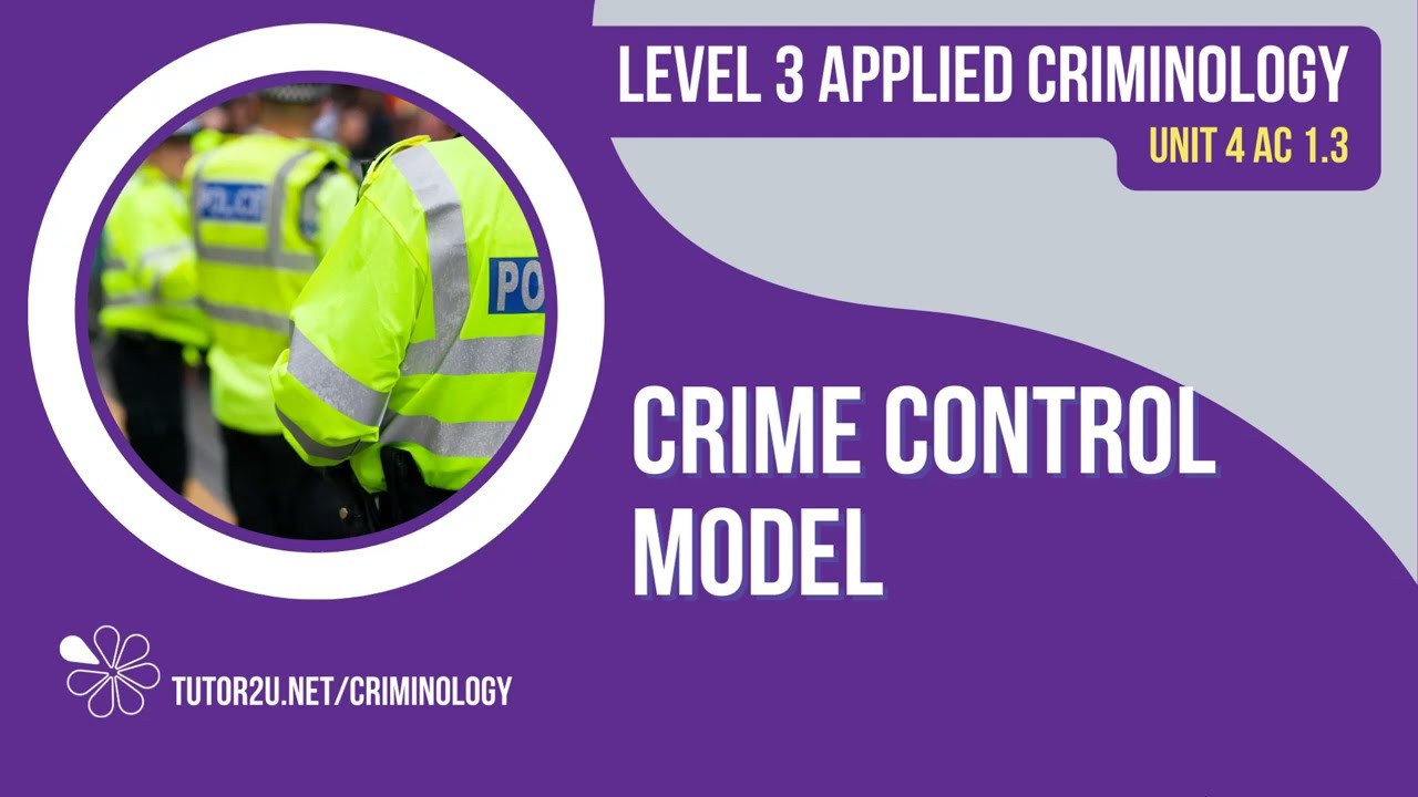Crime Control Model | WJEC Criminology | Unit 4 | AC 1.3 Revision
