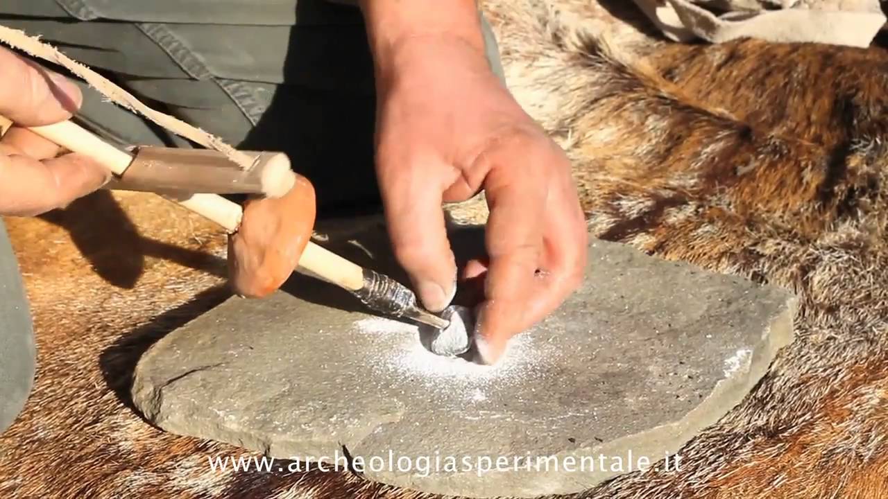 Trapano a volano - neolitic drill flywheel - Archeologia Sperimentale