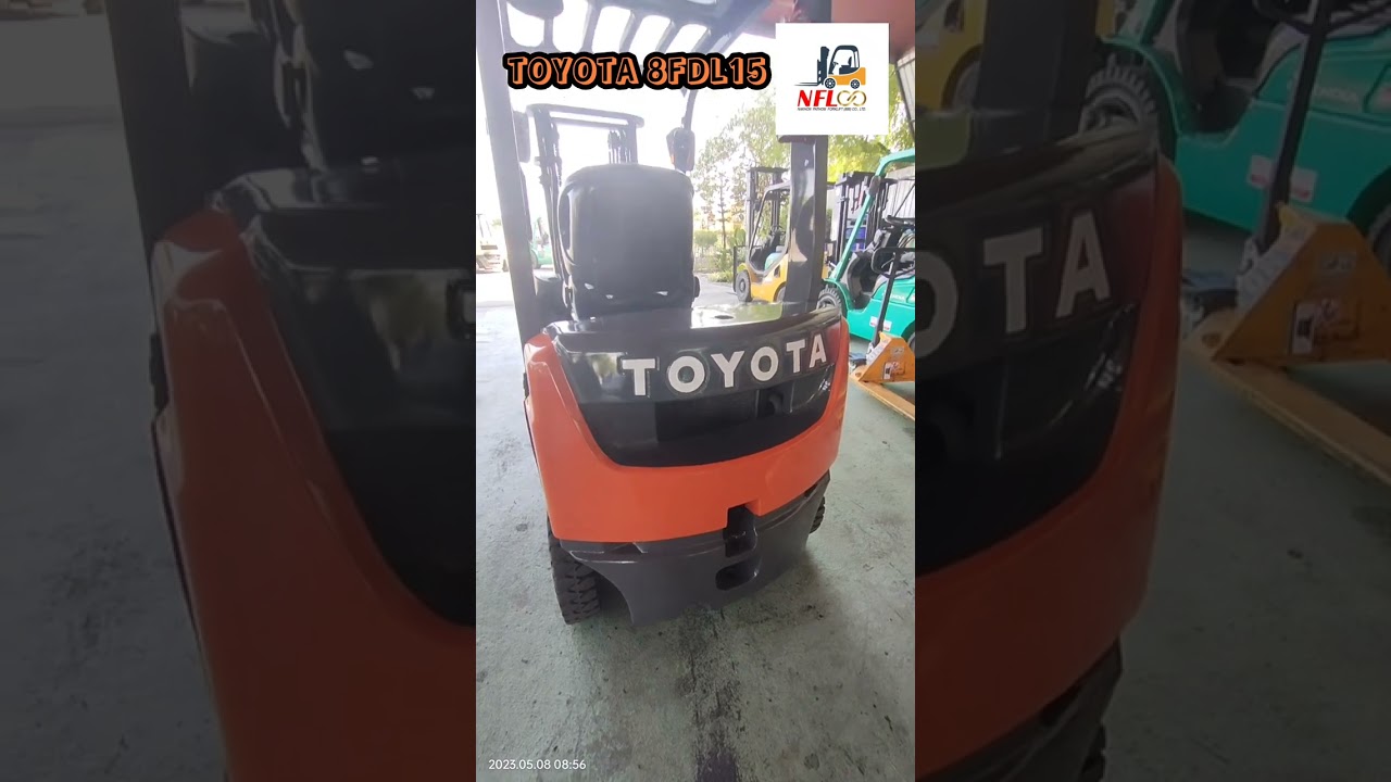 รีวิวforklift เข้าใหม่ Toyota รุ่น8 1.5 ตัน เสาสองท่อน 3 เมตร  มือสองสภาพนางฟ้า