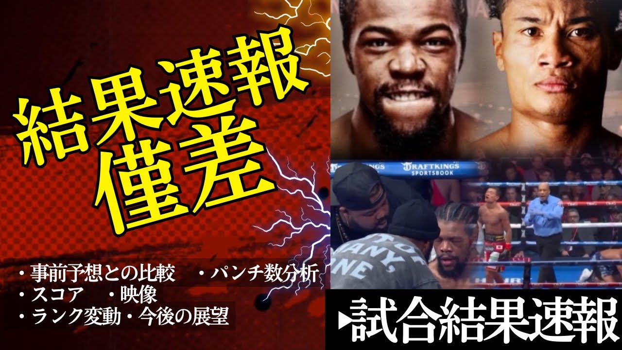 🔥【試合結果速報】平岡アンディvsゲーリー・アントゥアン・ラッセル❗️パンチ数分析、海外の反応、スコア、リングインタビューまとめ