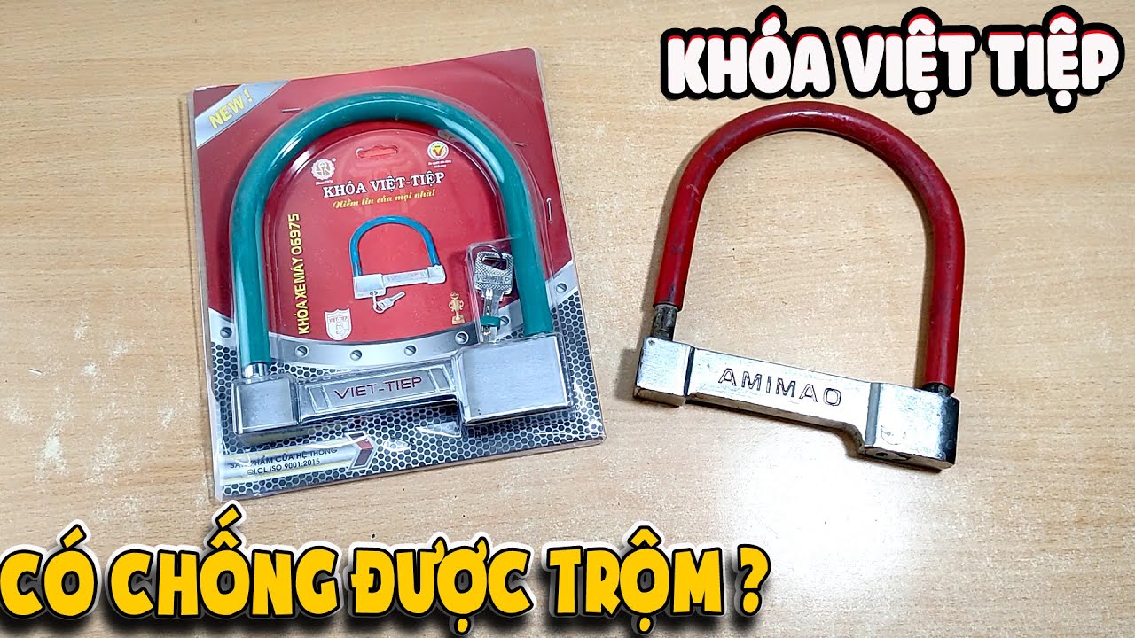 Review Khóa Việt Tiệp chữ U giá 250k - Khóa chữ U có chống được trộm ( Motobycle lock )| Văn Hóng