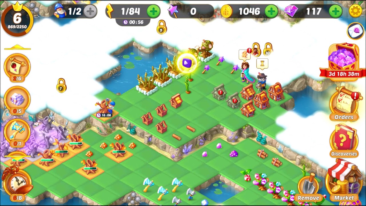 EverMerge Part 3 - Completing my daily quest - Level 6 iOS Gameplay