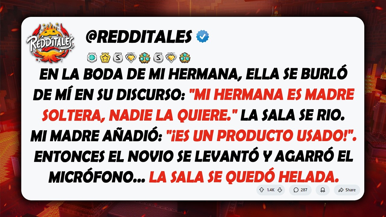 En la boda de mi hermana, ella se burló públicamente de mí. Entonces su novio silenció a toda...