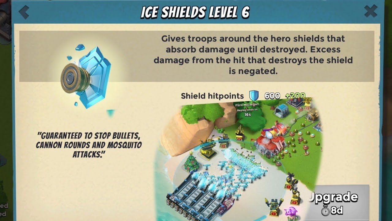 DR. KAVAN - ICE SHIELD lvl 6 - HERO ABILITY in Boom Beach
