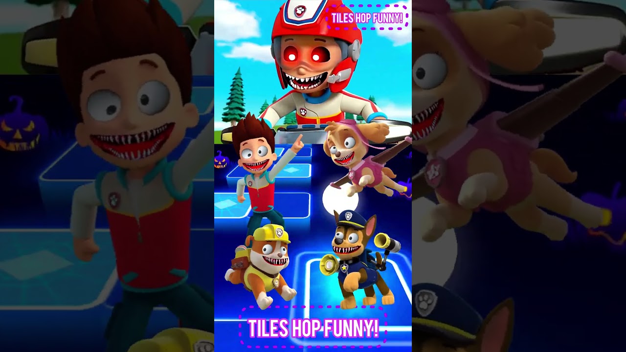 Paw Patrol Scary Ryder vs Sky vs Chase vs Rubble x Coffin Dance | Tiles Hop EDM Rush #coffindance