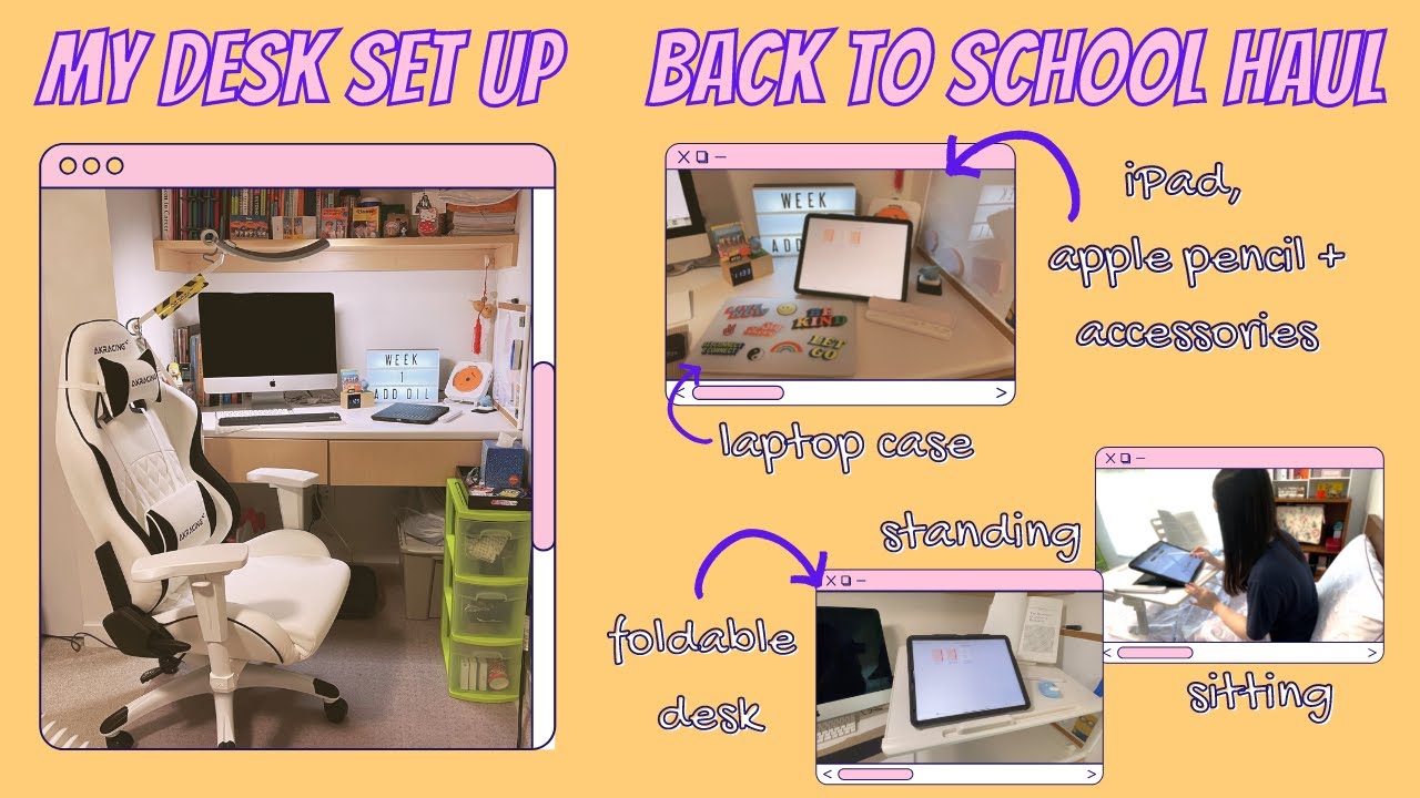 My desk setup (cozy & functional) + back to school haul: ipad pro, casetify and more