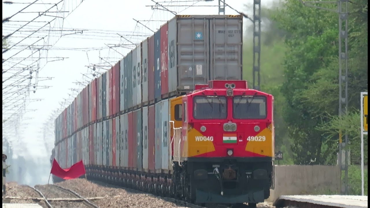 Monstrous Diesel Train | Double Stack Container Train - Indian Railway