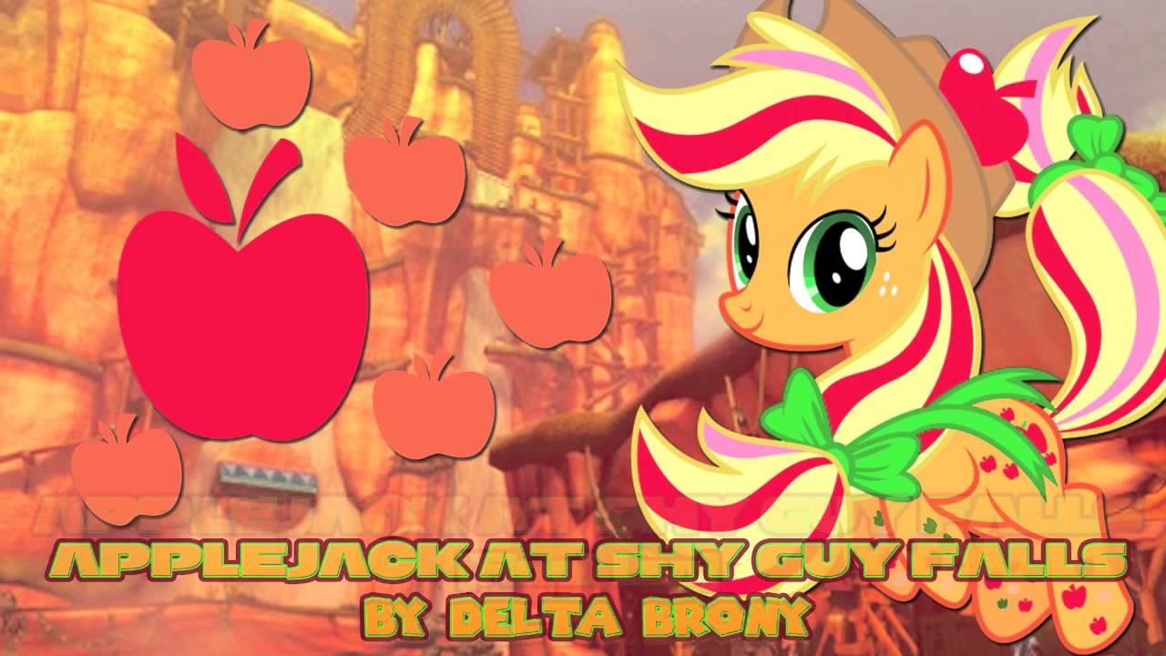 [MLP x Mario Kart] Applejack at Shy Guy Falls