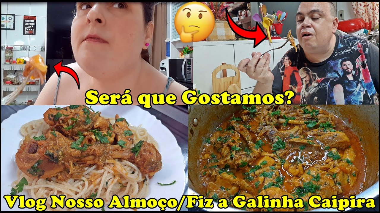 VLOG NOSSO ALMOÇO - FIZ GALINHA CAIPIRA - SERÁ QUE GOSTAMOS? OS PETS GANHARAM PRESENTE DA SEGUIDORA