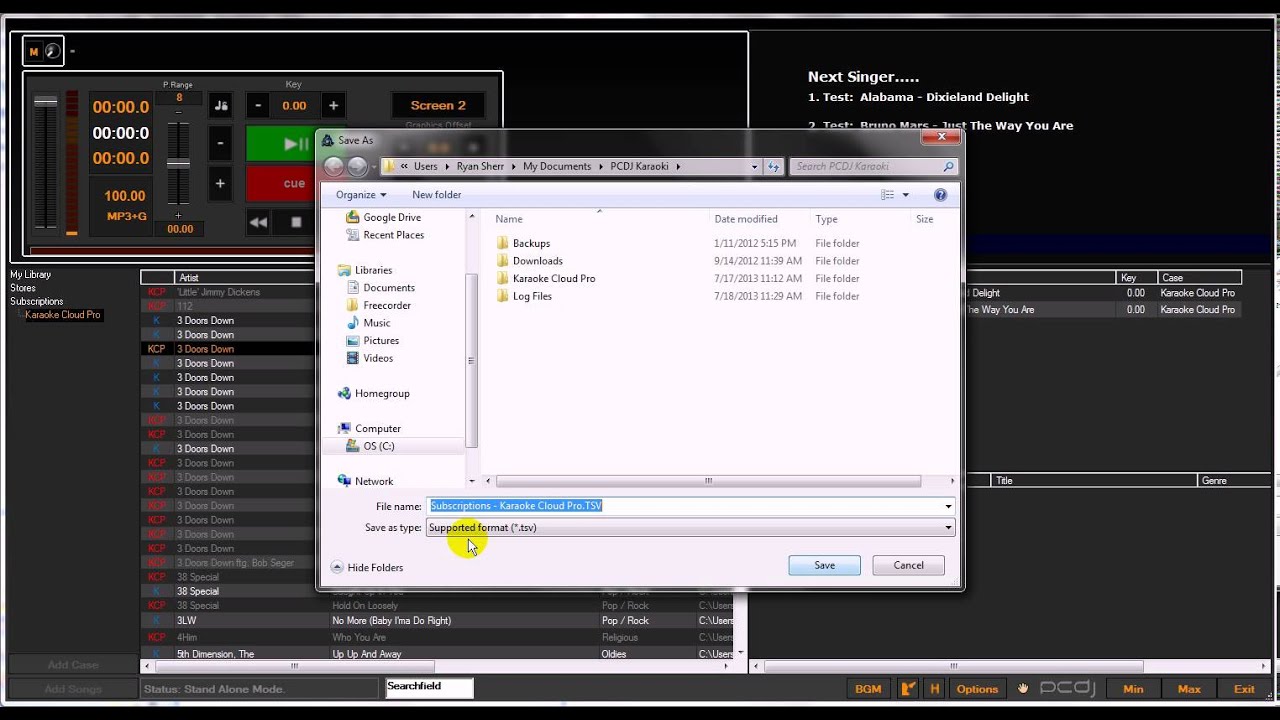 PCDJ Karaoki - Karaoke software How to Export Your Cases To Create Song Books