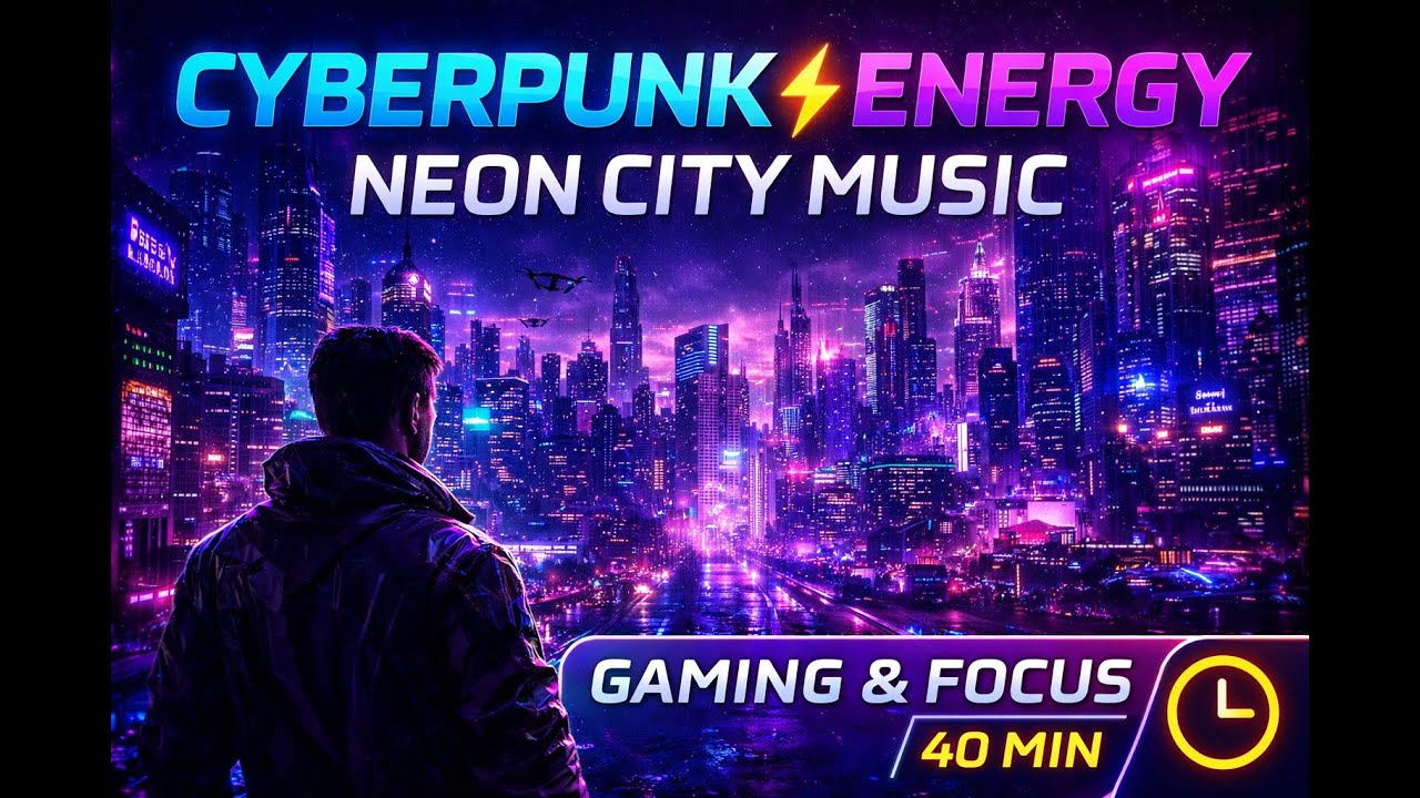 Cyberpunk Energy ⚡ Neon City Music for Gaming & Focus (40 MIN)