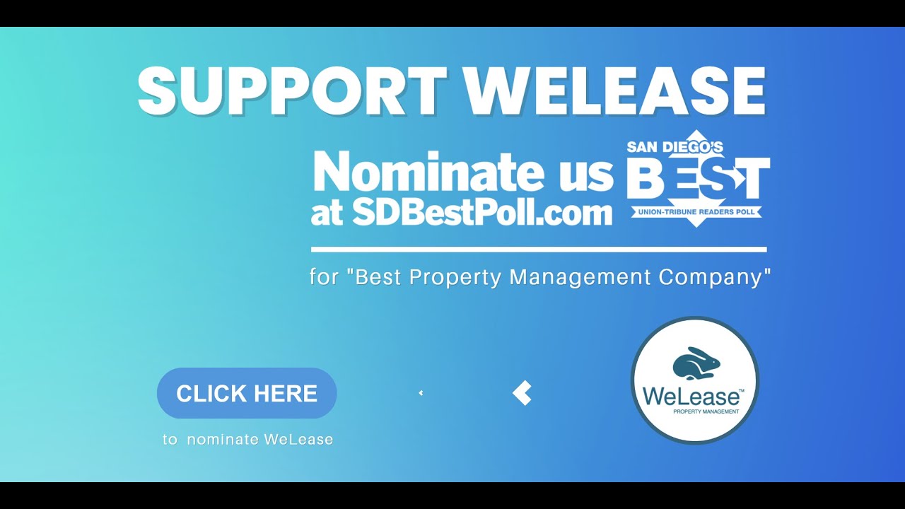 Nominate WeLease for the Union Tribune Reader's Poll