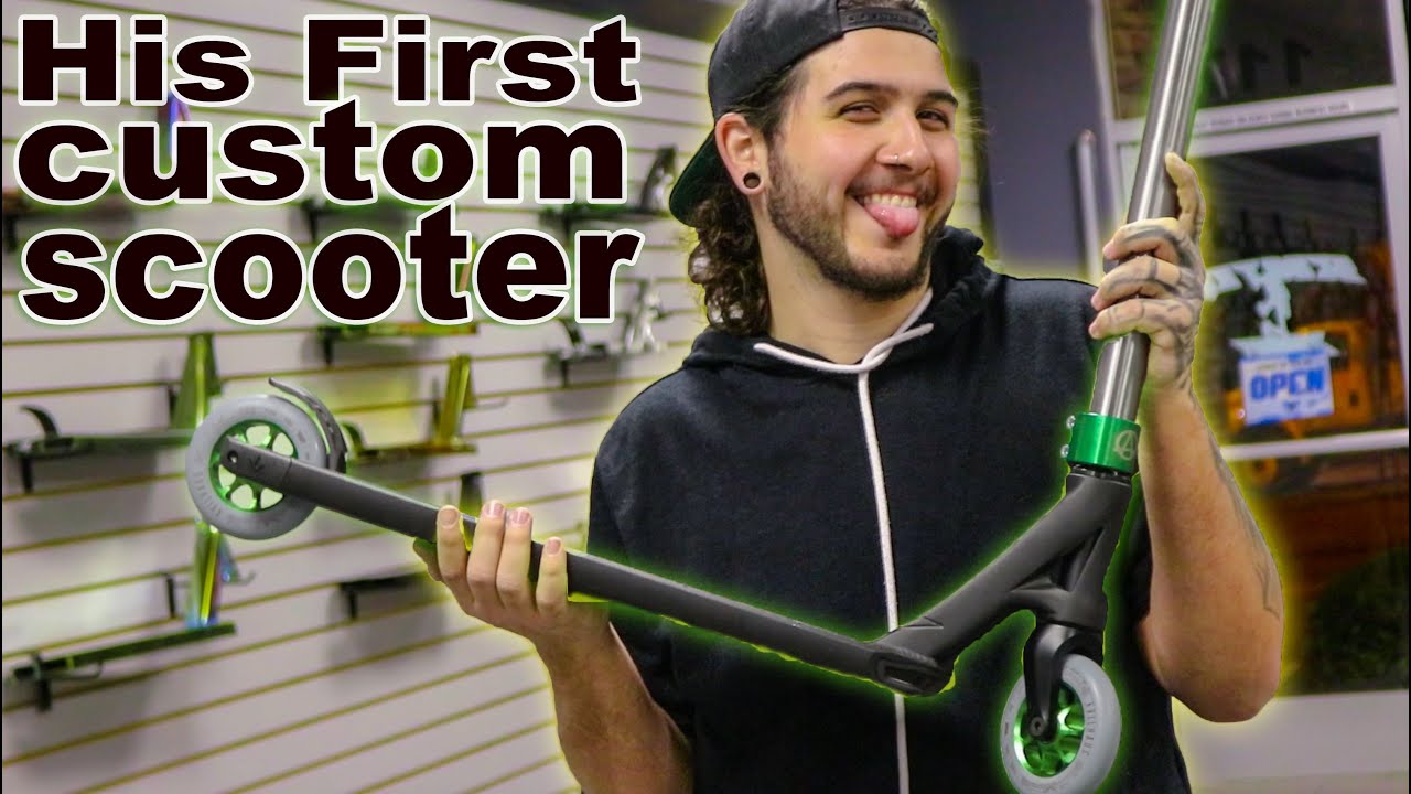 BUILDING HIS FIRST CUSTOM SCOOTER BUILD!