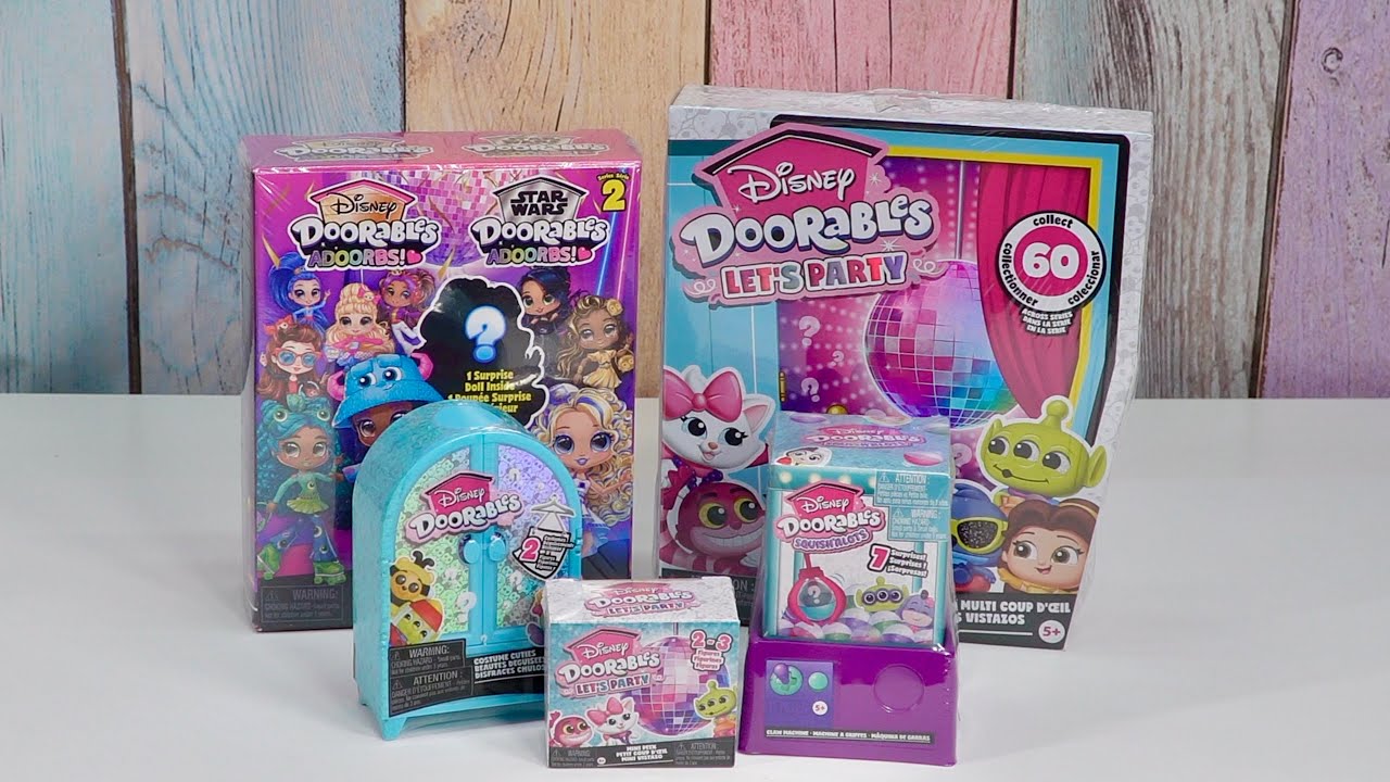 Disney Doorables Let’s Party, Costume Cuties, Whatcha Gotcha Claw Machine, Adoorbs Series 2