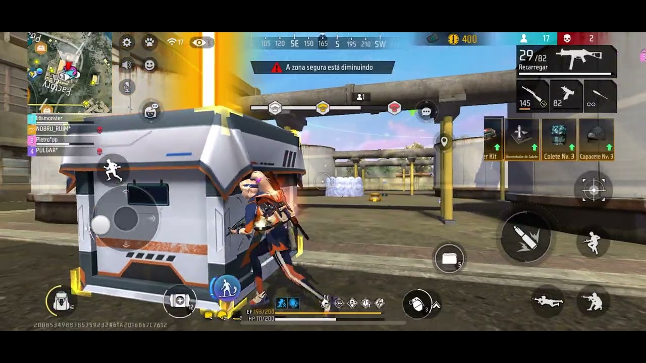 Uma partidinha nova de Free Fire 