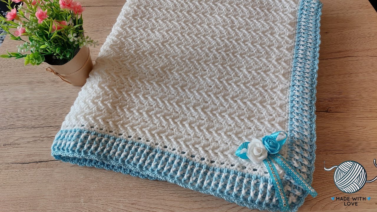 Crochet Baby Blanket - بطانية كروشيه للأطفال