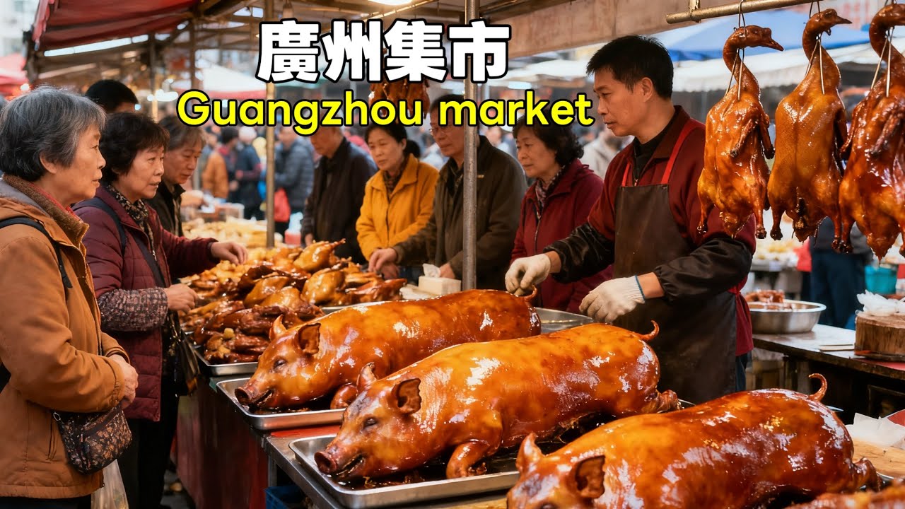 廣州傳統集市！燒鵝，燒鴨，燒豬肉等燒臘很受當地老廣的喜愛！海鮮種類繁多！水果玲瓏滿目，價格十分親民！各種精緻的小吃讓人直流口水！還有兔子、小貓、小鳥等寵物在售賣！一個非常富有煙火氣的菜市場，值得一逛！
