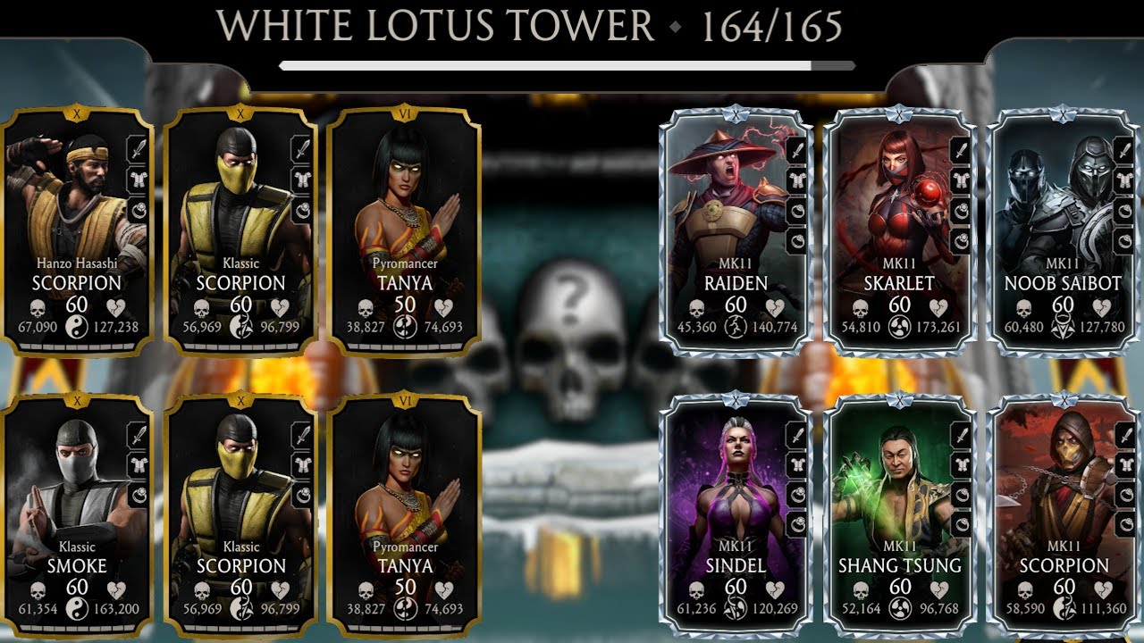Match 164 & 165 White Lotus Fatal Tower Using Gold Team | MK Mobile