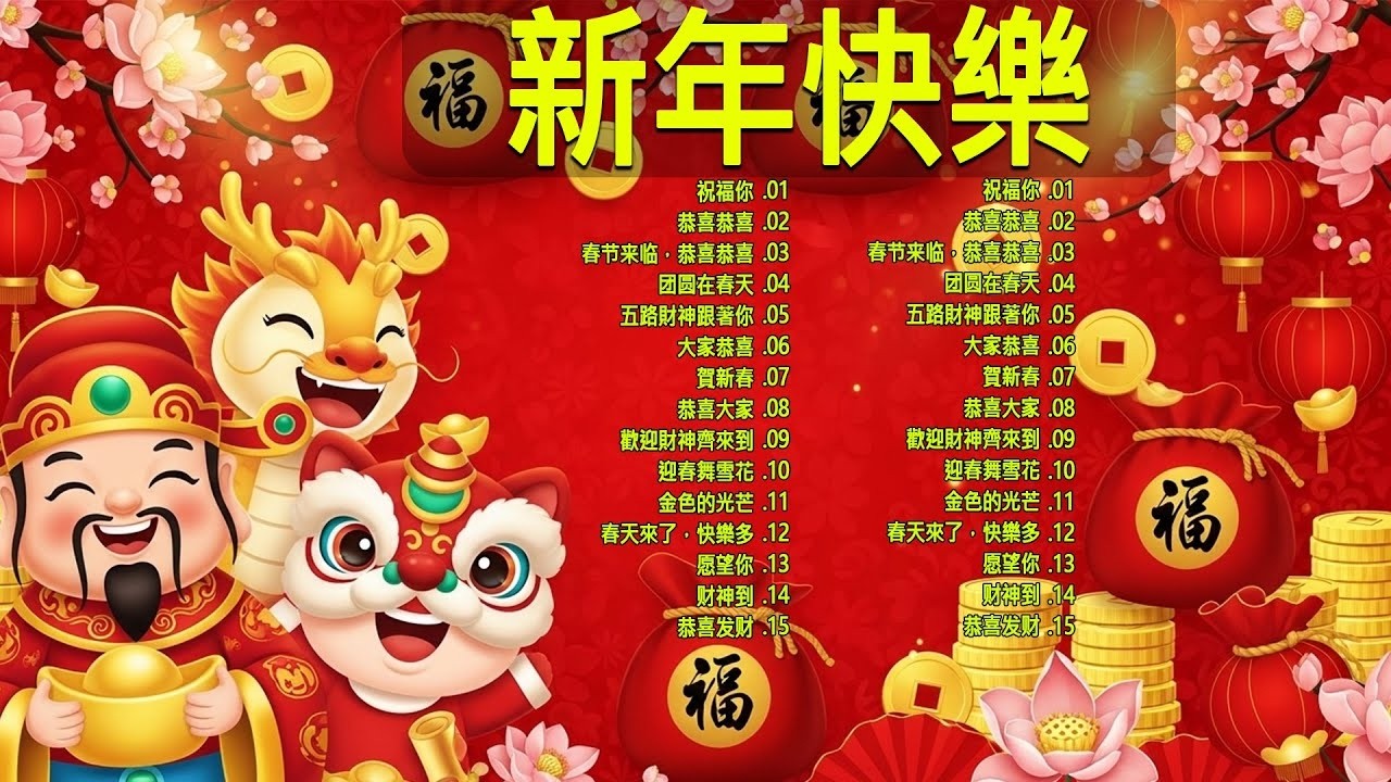 2026 必聽的賀歲金曲 🎶 Lagu Imlek 2026【2026传统新年歌曲】南方群星大拜年2026 🙌 Chinese New Year Song 2026