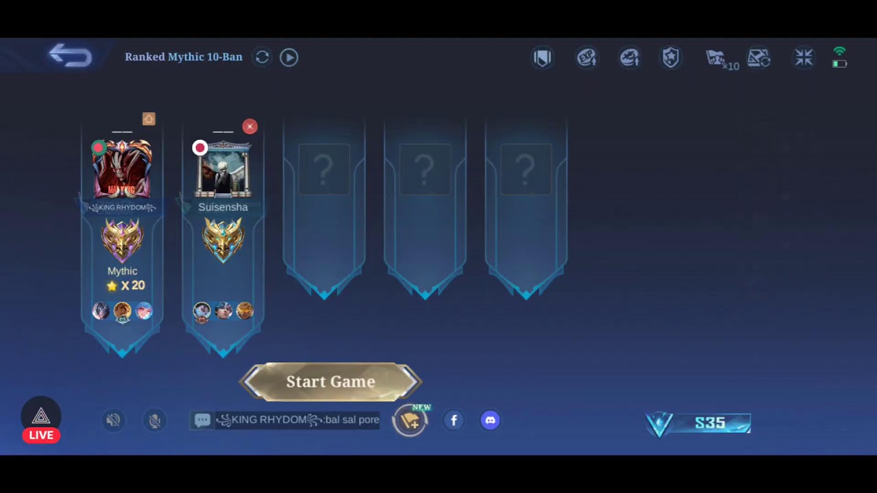 Duo Mythical Glory Push. MLBB Live (No Commentary)