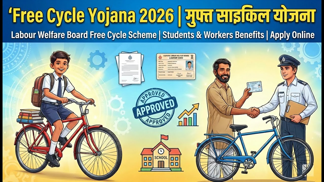 Free Cycle Yojana | मुफ्त साइकिल योजना | Labour Welfare Board Free Cycle Scheme