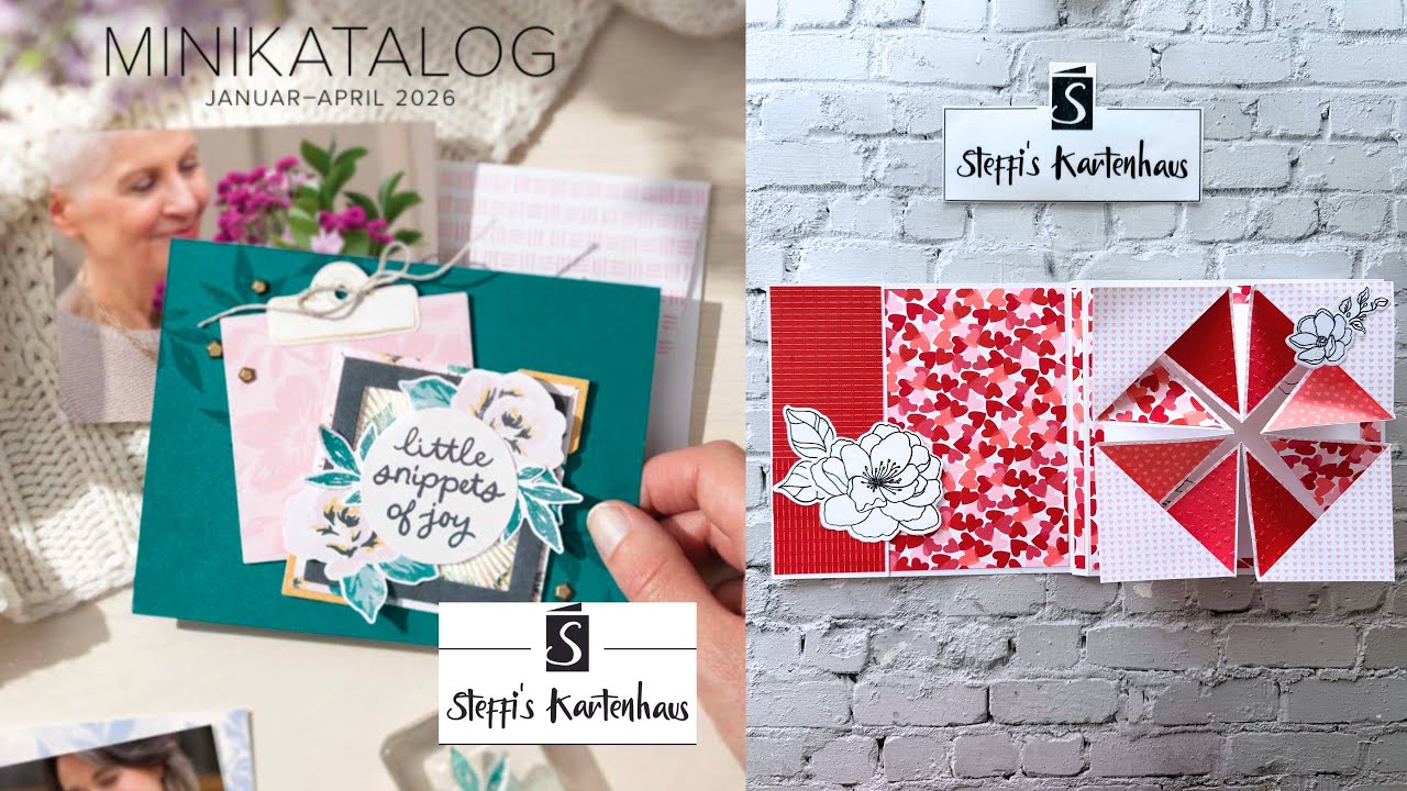 Spektakuläre Karte mit Mosaik, Faltung und festem Umschlag für Hochzeit runder Geburtstag Stampin Up