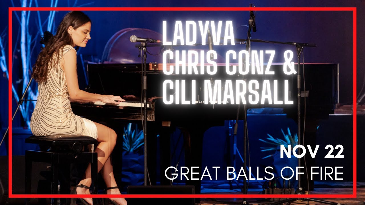 LADYVA, CILI MARSALL & CHRIS CONZ rock out with Great Balls of Fire on three Boogie Woogie Pianos!