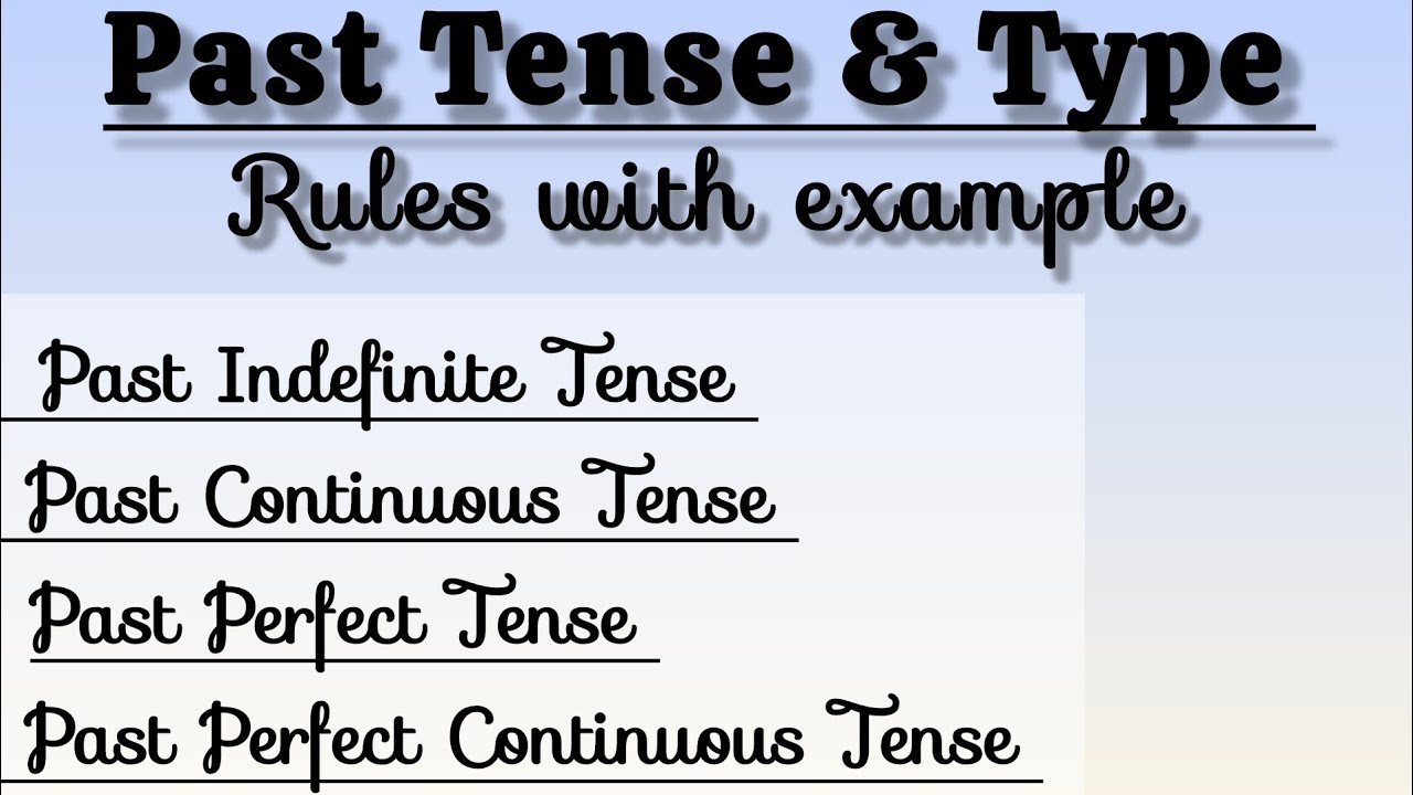 Past Tense Type,Rules With Example | Past Tense | English Grammar 